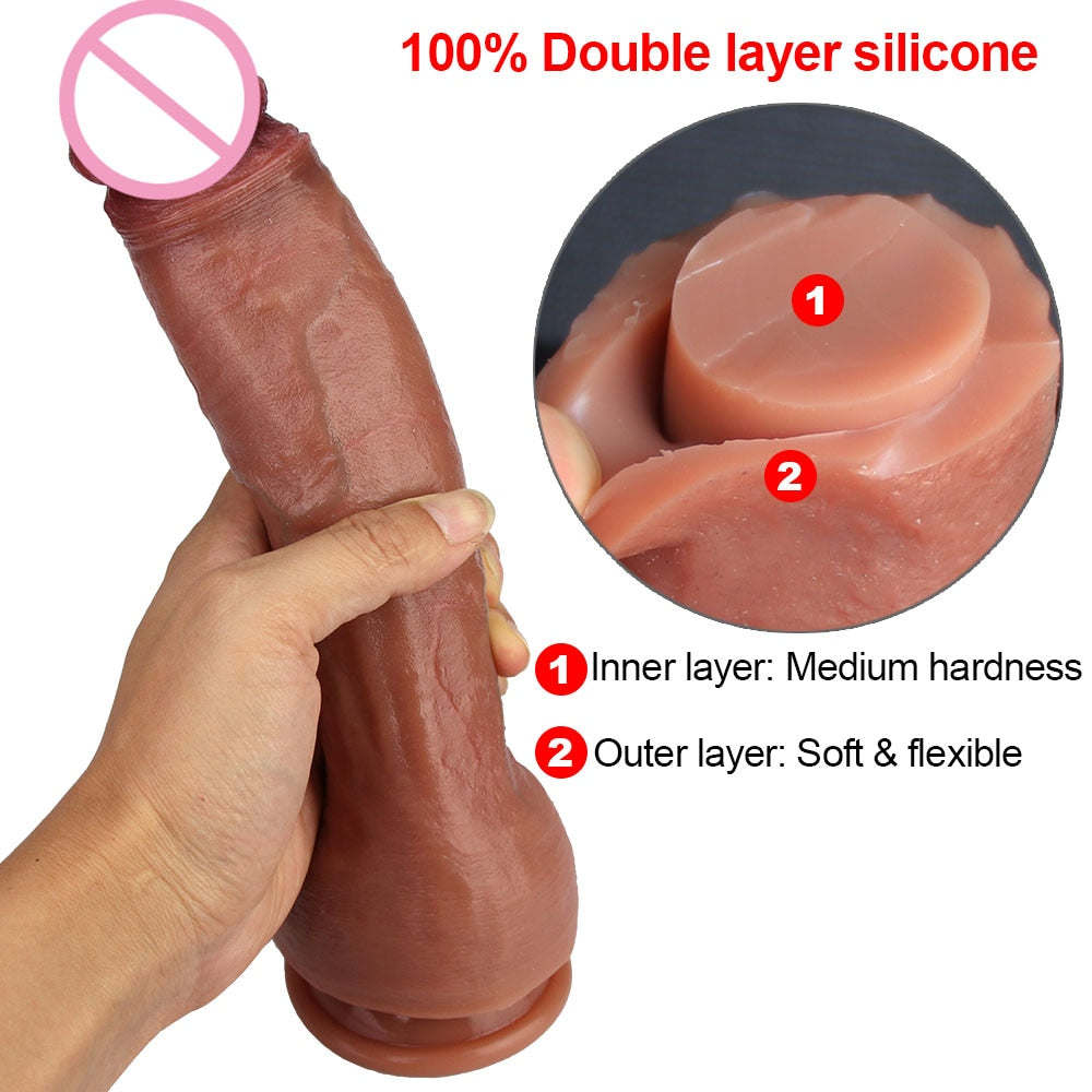 Realistic Skin Dildo w/Suction Cup