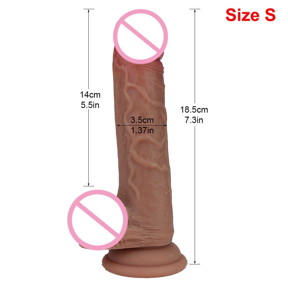 Realistic Skin Dildo w/Suction Cup